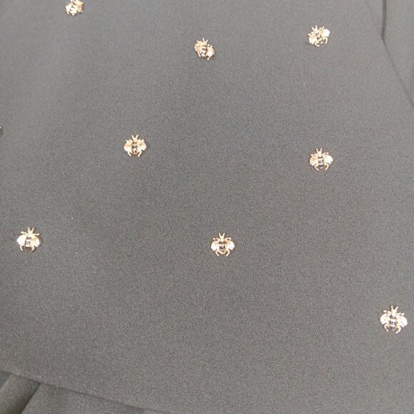 Maje Irina Bee-embellished Crepe Shorts Skirt In Black Small 4 - Picture 4 of 9